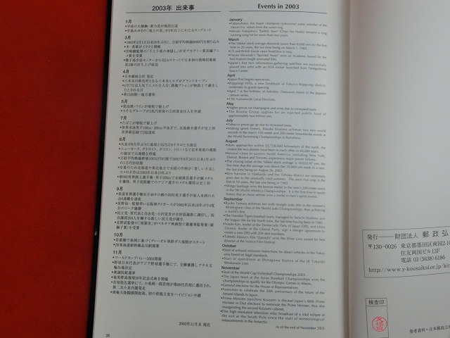 特殊切手帳  2003  (Japanese Stamps)