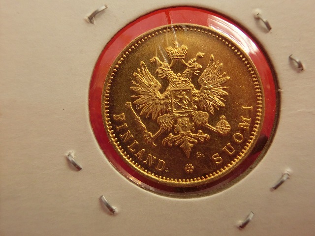 フィンランド大公国　20マルカ　金貨 1913