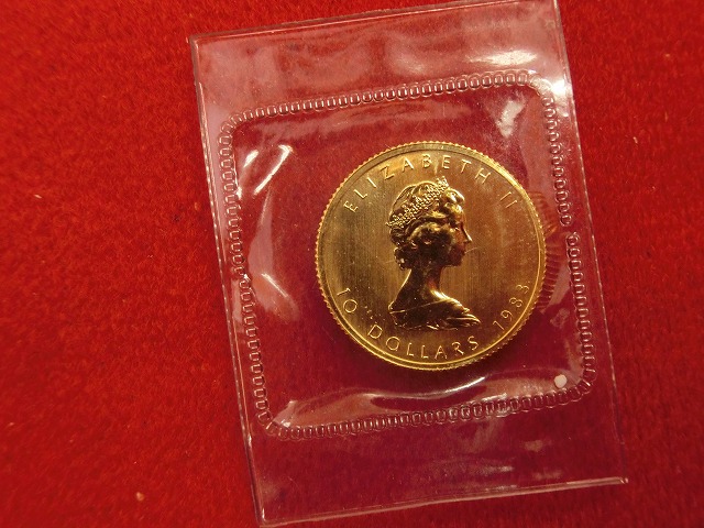 メイプルリーフ金貨　1/4　1983　管理番号017　
