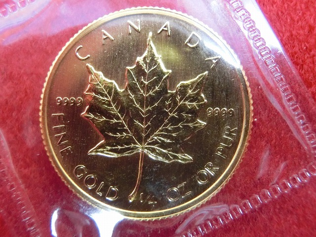 メイプルリーフ金貨　1/4　1983　管理番号028