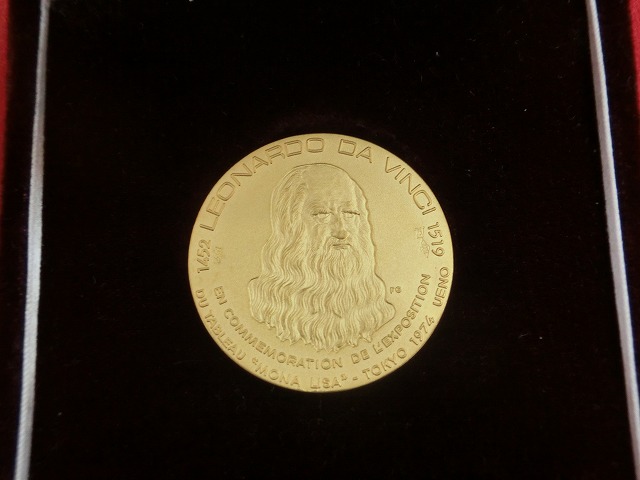 純金　45.13g　天皇陛下　モナ・リザ展　記念メダル　