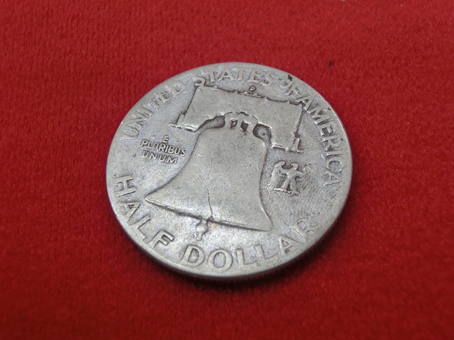 1948年  アメリカ  銀貨 50セント ハーフダラー フランクリン 大統領  NO-1018