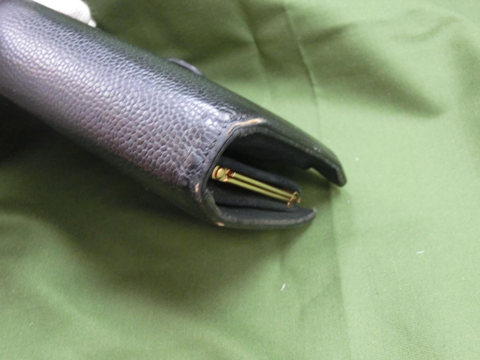 シャネル　長財布 がま口　ココマーク　黒