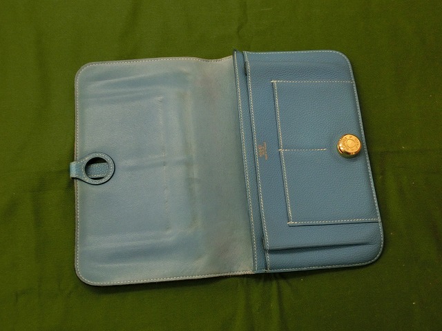 エルメス ドゴン  GM ゴールド金具 ブルー