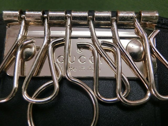 【極美品】グッチ キーケース 138093 6連キーケース グッチッシマ ブラック シルバー金具