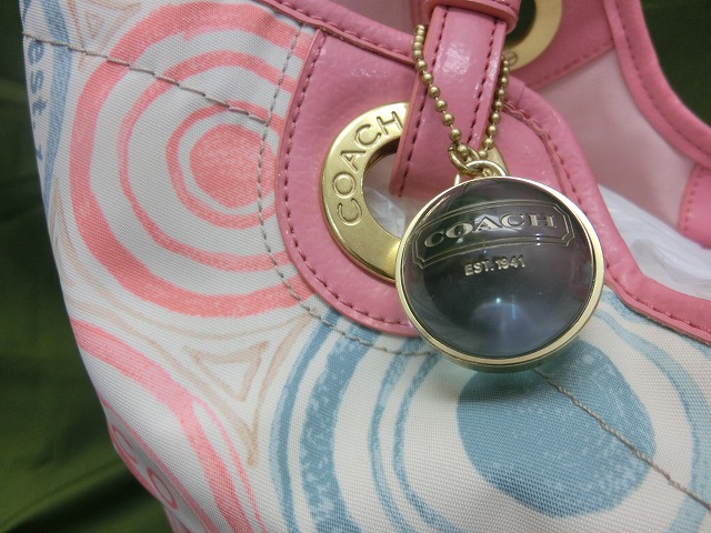 【未使用】コーチ トートバッグ F19184 マルチカラー系 ナイロン ビーチプリント COACH