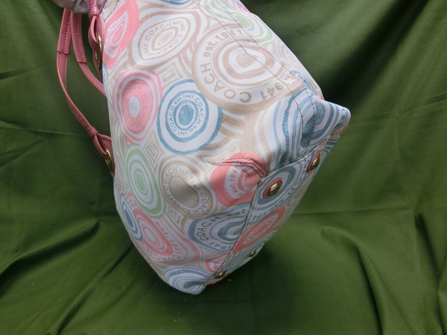 【未使用】コーチ トートバッグ F19184 マルチカラー系 ナイロン ビーチプリント COACH