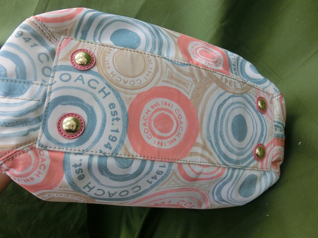 【未使用】コーチ トートバッグ F19184 マルチカラー系 ナイロン ビーチプリント COACH