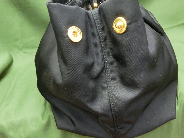 【美品】プラダ ハンドバッグ リボン ノワール(ブラック) ゴールド金具