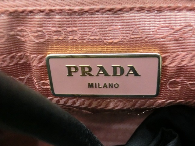 【美品】プラダ ハンドバッグ リボン ノワール(ブラック) ゴールド金具