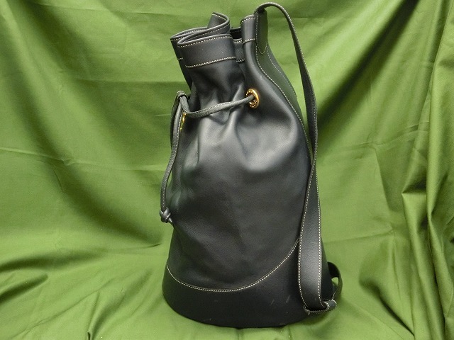 【美品】ロエベ ショルダーバック ネイビー 巾着