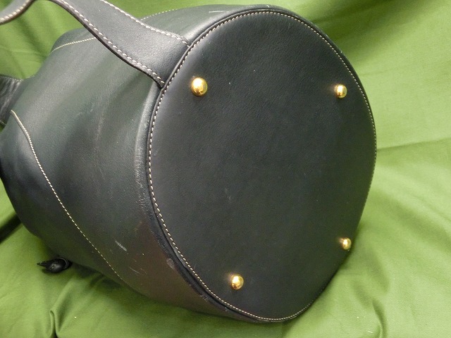 【美品】ロエベ ショルダーバック ネイビー 巾着