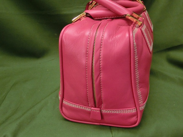 【美品】ロエベ LOEWE ハンドバッグ ヘリテージ ピンク カーフレザー スモール