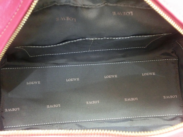 【美品】ロエベ LOEWE ハンドバッグ ヘリテージ ピンク カーフレザー スモール