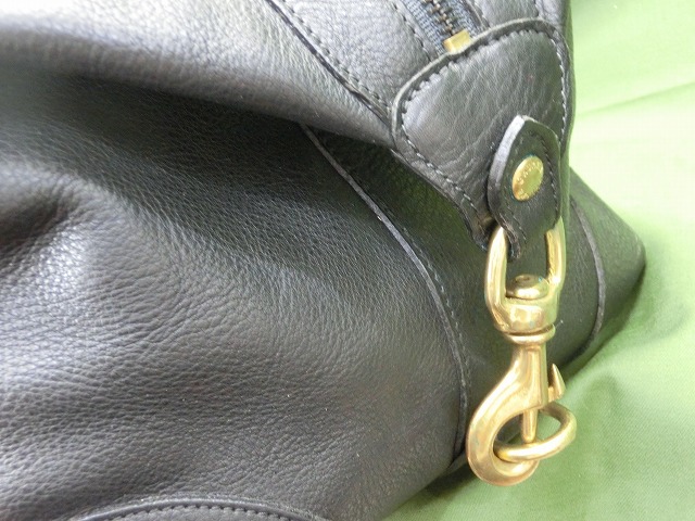 【美品】グルカ GHRUKA ブラックレザー 斜め掛け  2WAYメンズボストンバッグ 黒 ソフトダッフル 旅行鞄