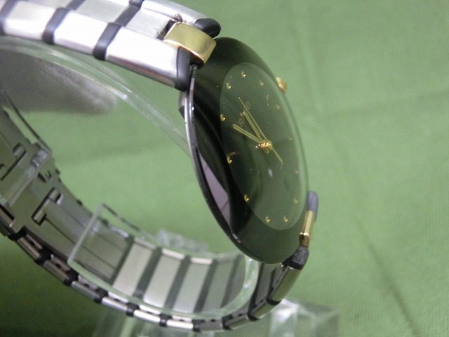 【美品】ラドー  クポール 腕時計 ダイヤスター 129.4075.4N  クオーツ 黒文字盤  レディース