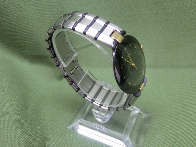 【美品】ラドー  クポール 腕時計 ダイヤスター 129.4075.4N  クオーツ 黒文字盤  レディース