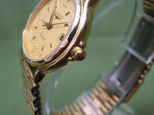 【美品】ロンジン コンクエスト デイト レディース クォーツ  152-4937