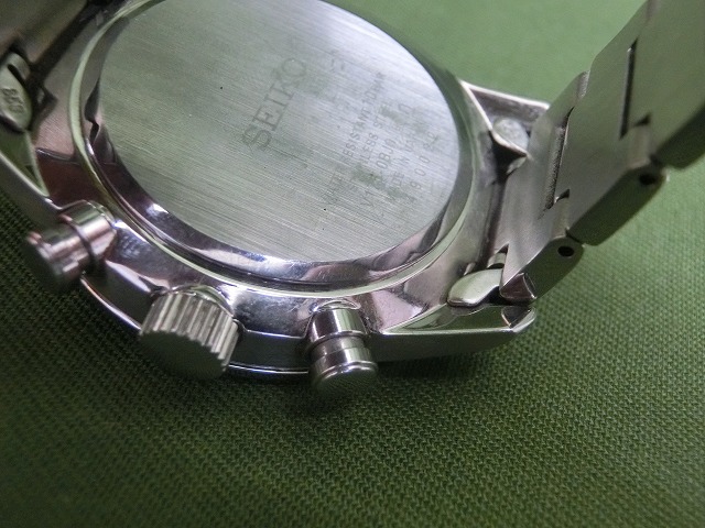 【良品】セイコー V175-0BJ0 クロノグラフ ソーラー ホワイト文字盤 メンズ腕時計